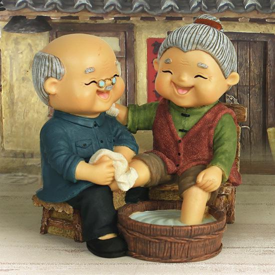 "Decor creativ pentru casă cuplu japonez în vârstă pentru nunți și cadouri - Model 935-1"