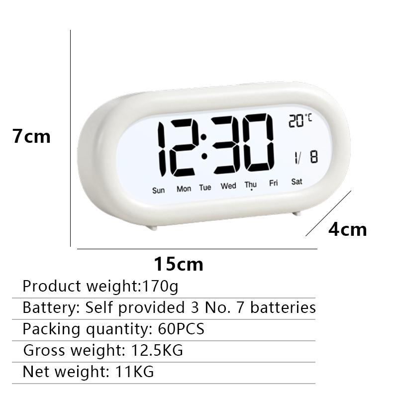 Children's Cartoon LCD Desktop Alarm Clock - Mute, Electronic for Bedroom or Study