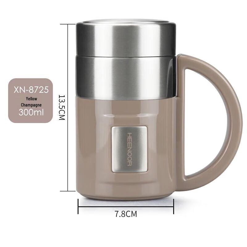 HEENOOR Stainless Steel Insulated Business Mug with Handle