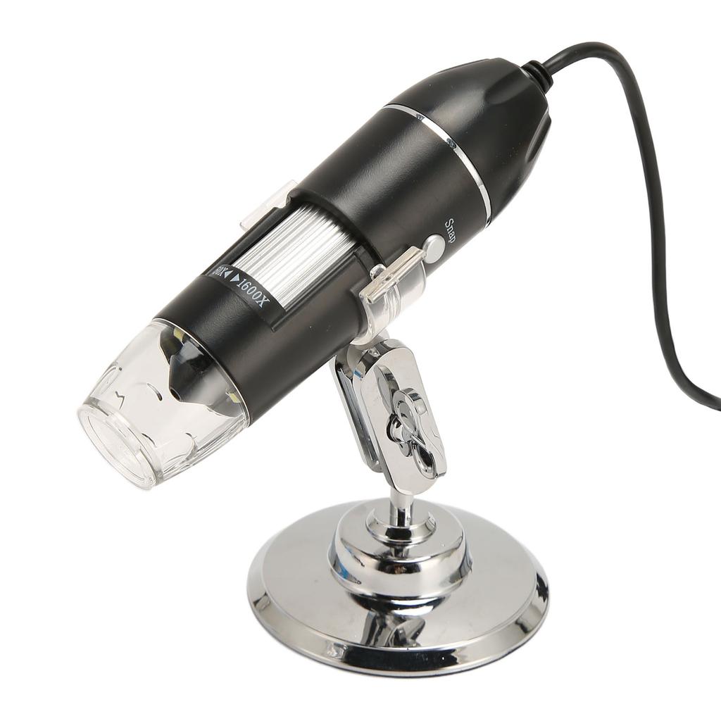 USB Digital Microscope 1600X Magnification 8 LED Portable HD Digital Microscope for Windows for OS X