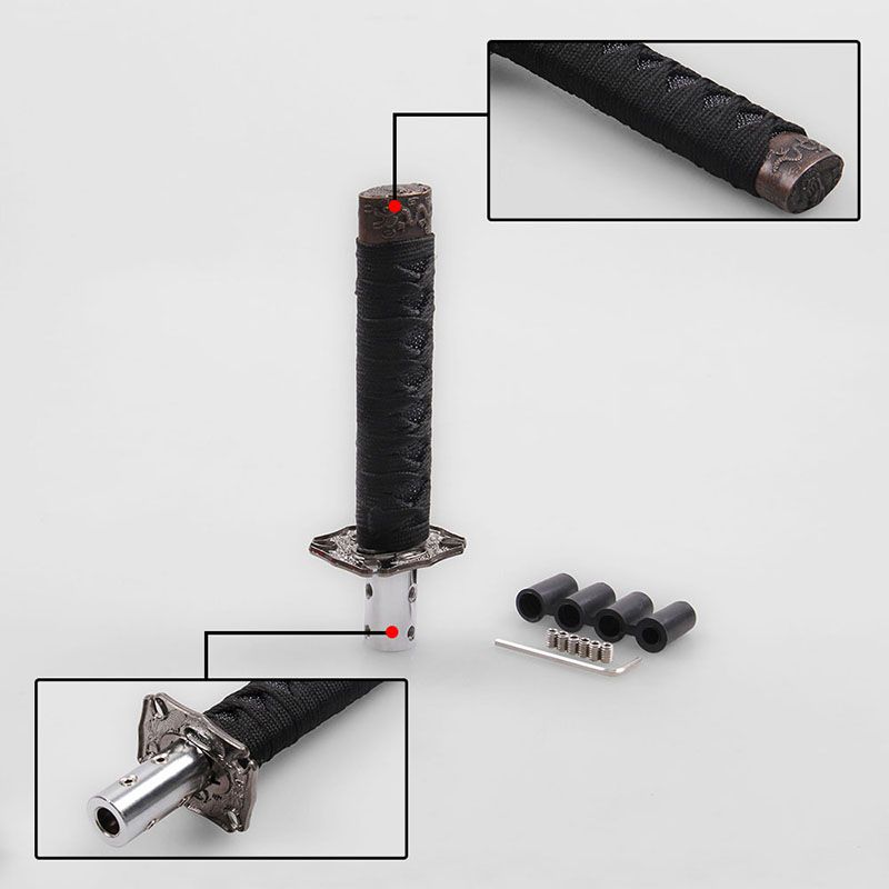 Elegante Universelle Samurai-Schwert-Schaltknauf Aus Hochwertigem Metall Mit 15cm Höhe