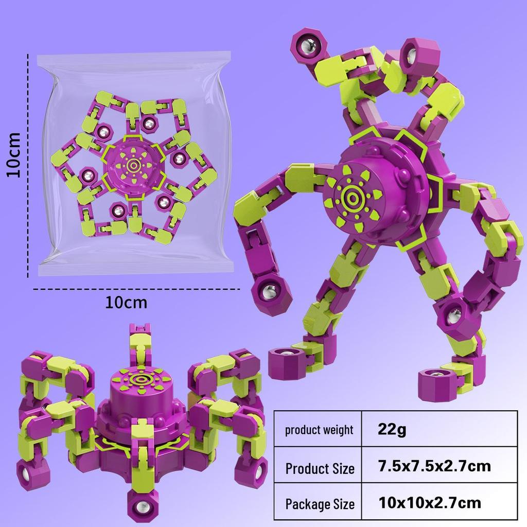 Deformable Luminous Gyro Toy: Educational Mechanical Fidget for Kids