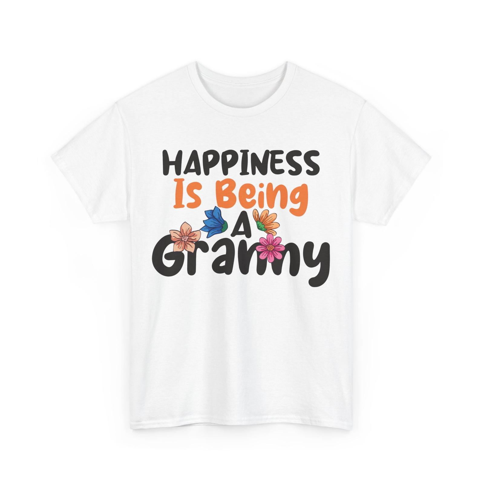 Grandmother Shirt, Happiness Is Being A Granny Grandma Floral Cute T-shirt XXL