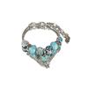 Retro Silver Heart & Butterfly Beaded Bracelet for Women - Versatile & Stylish European/American Jewelry