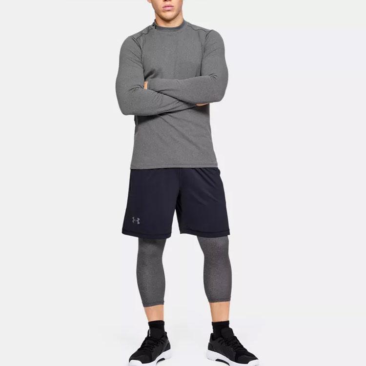 Under Armour ColdGear Long Sleeve Training T-Shirt Men Tops Grey 1345703-019