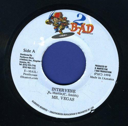 

7inch Record MR. VEGAS - Intervene NONE 2 Bad Productio 1998 Jamaica Reggae, Ska & Dub Used