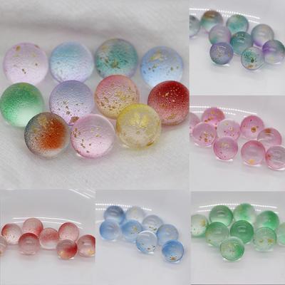 12 mm bunte, runde, glasierte Glasperlen, lose Perlen, DIY-Schmuckherstellung, handgefertigte Erkenntnisse, Haarnadel-Zubehör, ohne Loch