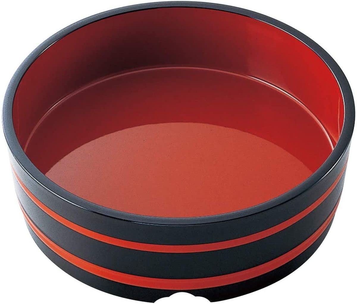 

Noodle Black and Vermilion Made in Japan J-kitchens 8-inch Tray, String,