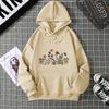 Rose Butterfly Impossible Letter Graphic Print Women Sweatshirt Fashion Hooded Loose Casual Hoodies Fleece Soft Clothing