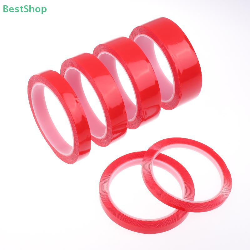 Double-sided Transparent No Trace Nano Tape,Traceless Sticker Glue Red Color 3Meter 5/10/15/20/25/30mm