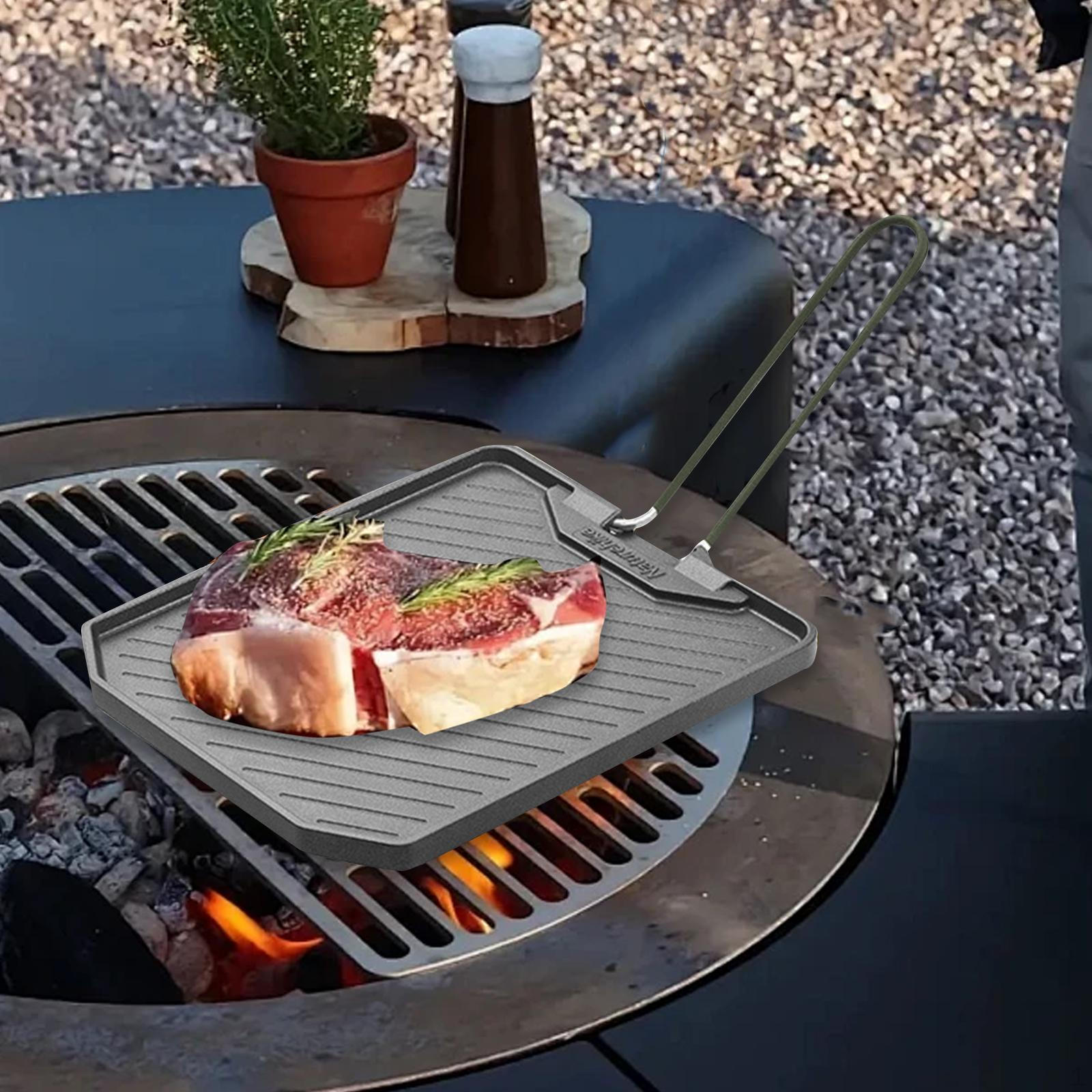 

Сковорода-гриль для барбекю, тарелка для барбекю, сковорода для гриля с антипригарным покрытием, практичная для улицы, не