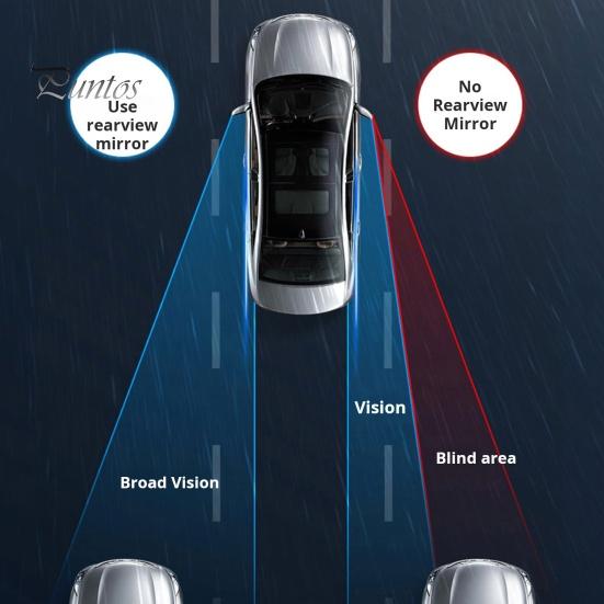 1 Pair Car Rearview Blind Spot Mirror Rain Eyebrows Adjustable Design Universal Easy To Install Car Rearview Mirror Protection Shield