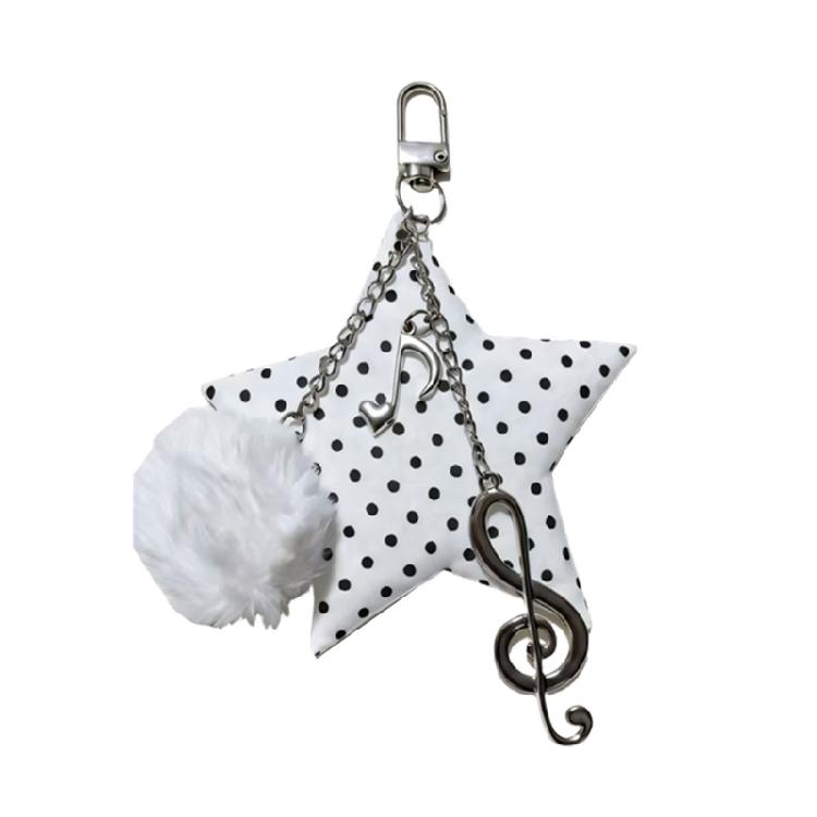 Trendy Dot Star Music Note Keychain For Bag Accessories