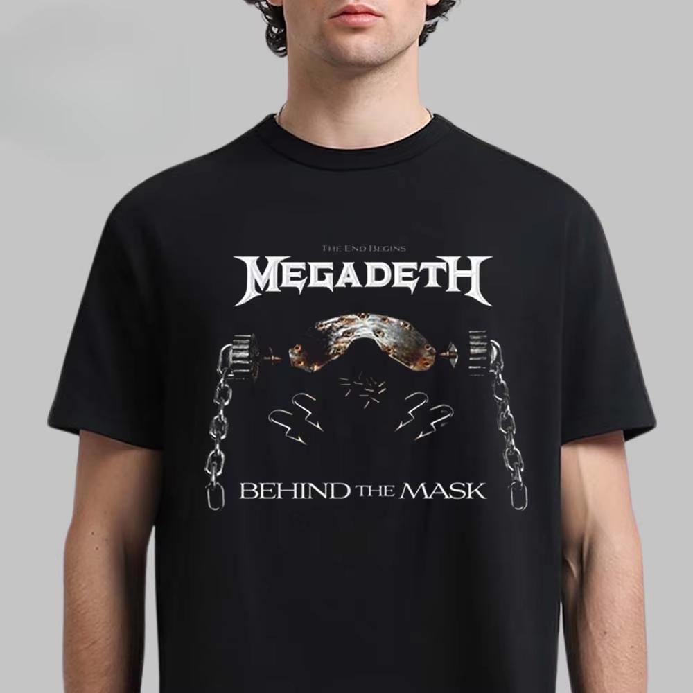 Megadeth Let There Be Shred Graphic Tee Featuring Crossed Guitar Vic Rattlehead Thrash Metal Streetwear Casual Unisex Top