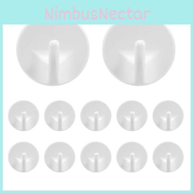 Self Stick 6 Pcs Plastic Hooks Set For Lightweight Storage And Wall Hanging Applications