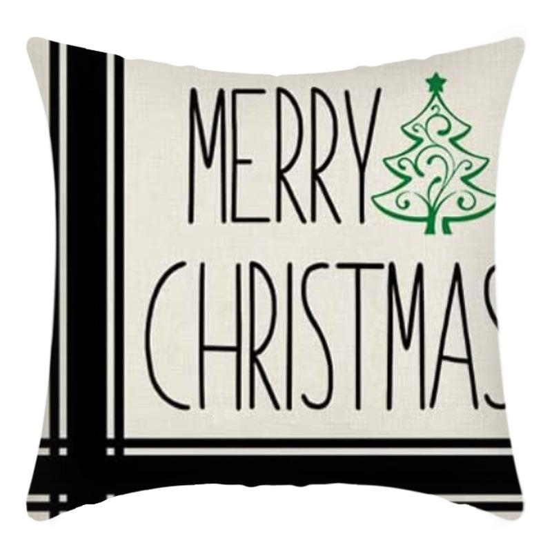 New Christmas Throw Pillow, Polyester Linen, Festive Dress Cushion, Bedroom Living Room Square Pillow, Cushion Pillow Case