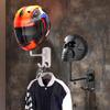 Motorcycle Helmet Wall Mount Cowboy Hat Skull Rack Helmets Hats Caps Holder For Garage Bedroom Living Room Decor Halloween Party