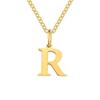 Elegante Collar con Colgante de 26 Letras para Mujer - Diseño Único Cadena para Clavícula de Acero de Titanio