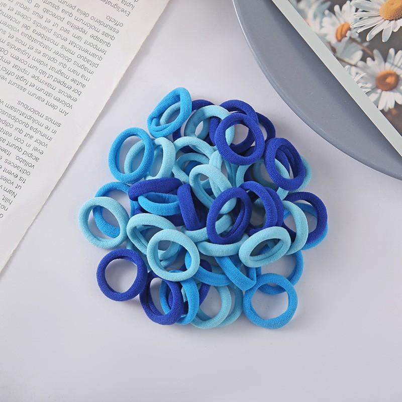 100PCS/Set Small Candy Elastic Hair Bands Rubber Bands Girls Kids 3CM Colorful Ponytail Scrunchies Ties Basic Hair Accessories
