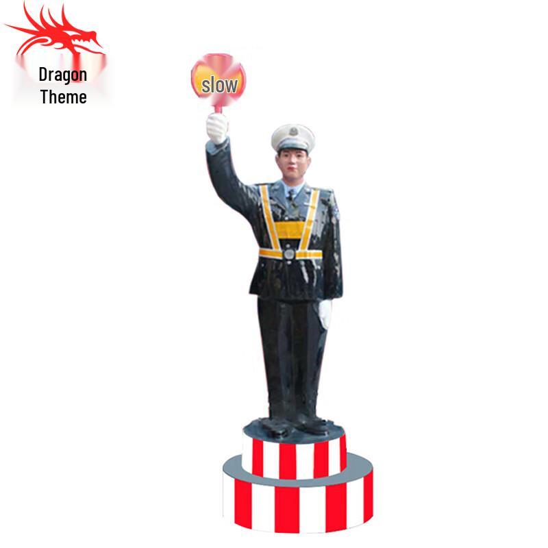 Solar-Powered Traffic Signalman with SLOW Sign