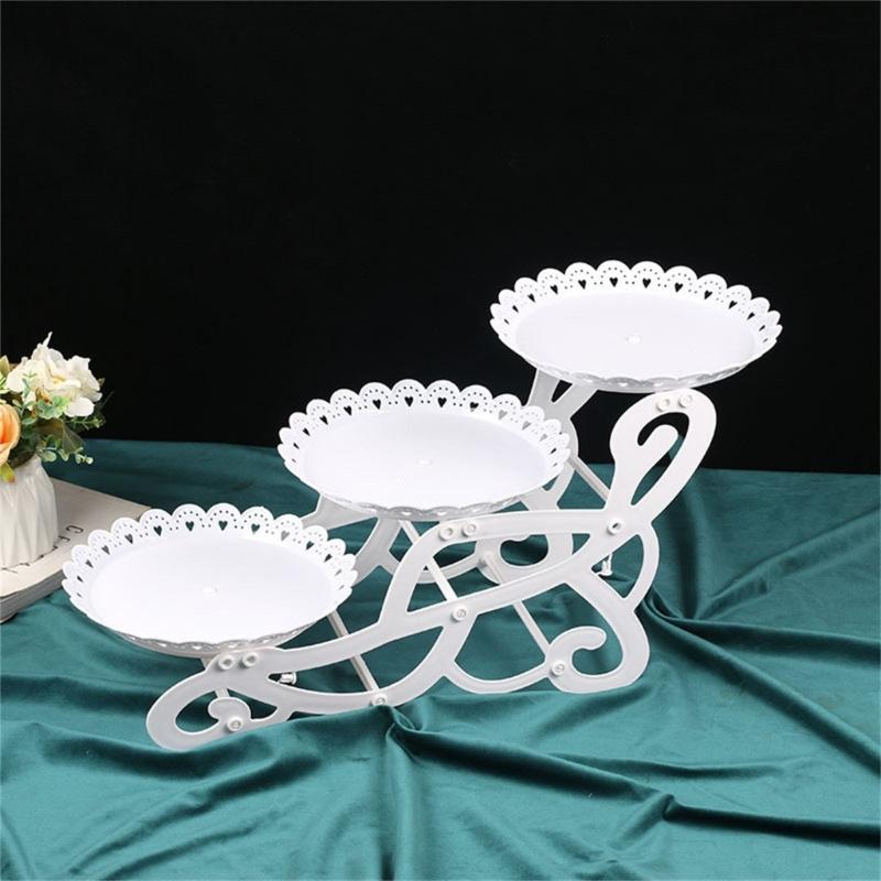 Cake Stand Birthday Cake Rack 3 Tiers Cupcake Display Holder Snacks Fruit Plate Wedding Party Tray Dessert Table Decor
