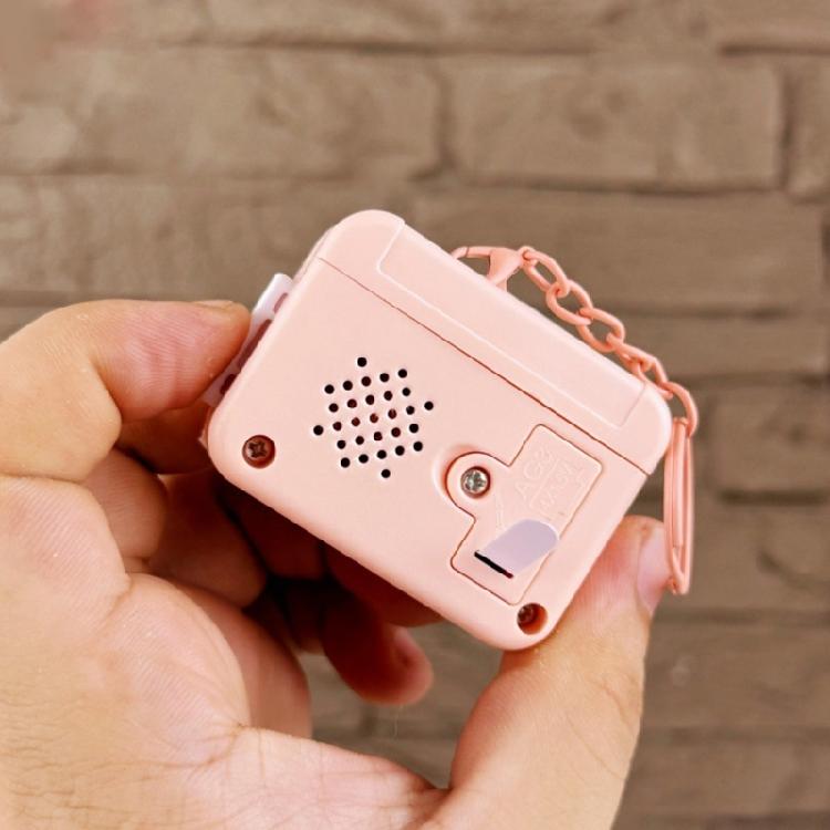 Elegant röstinspelningsnyckelring för par Vintage inspelningsnyckelring Nyckelhållare Väskberlock för kvinnor Män Alla hjärtans dag