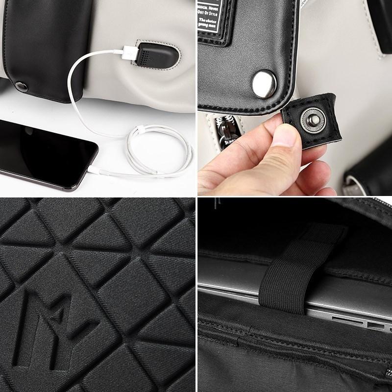 High Quality Leather Backpack Men Business Laptop Backpack 15.6inch Casual Travel Waterproof Backpack Mochilas For Teenagers