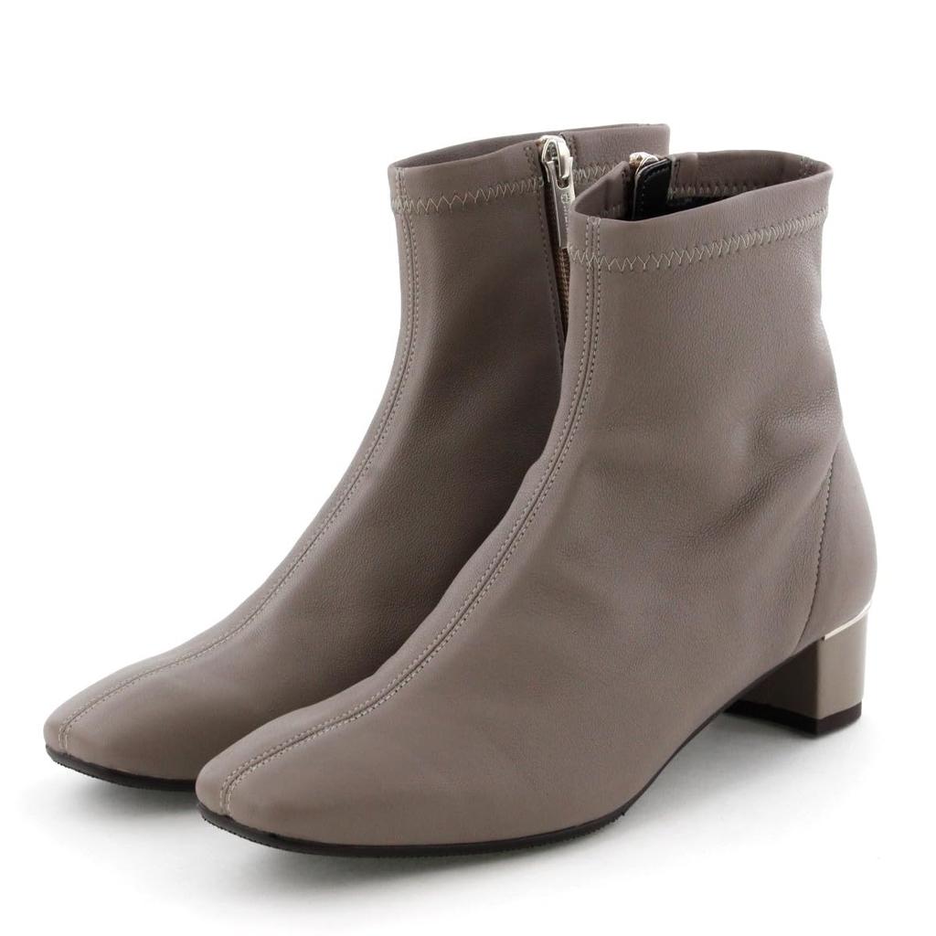 heel sheep leather stretch gray 250 HIMIKO/4cm boots/631401