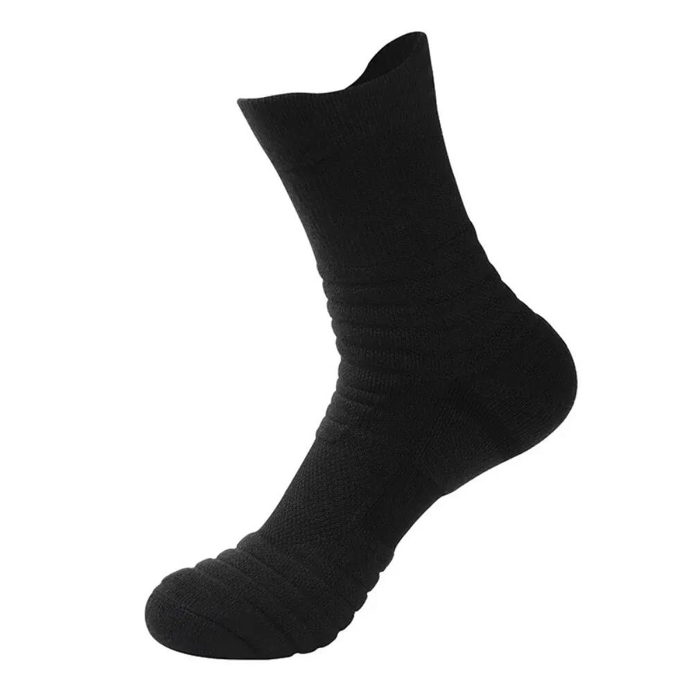 3 pairs of basketball socks men's thickened towel sole elite socks mid-length high top running outdoor socks sports socks
