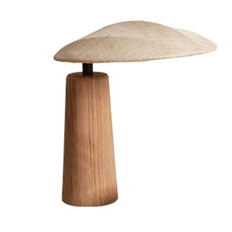 Table lamp simple solid wood bedroom bedside desk lamp