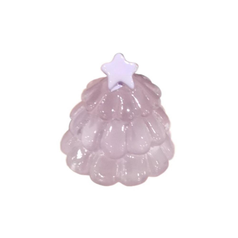 

10 Pcs Glowing Miniature Statue Mini Christmas tree Ornament Snow Landscaping Luminous Tree Home 01