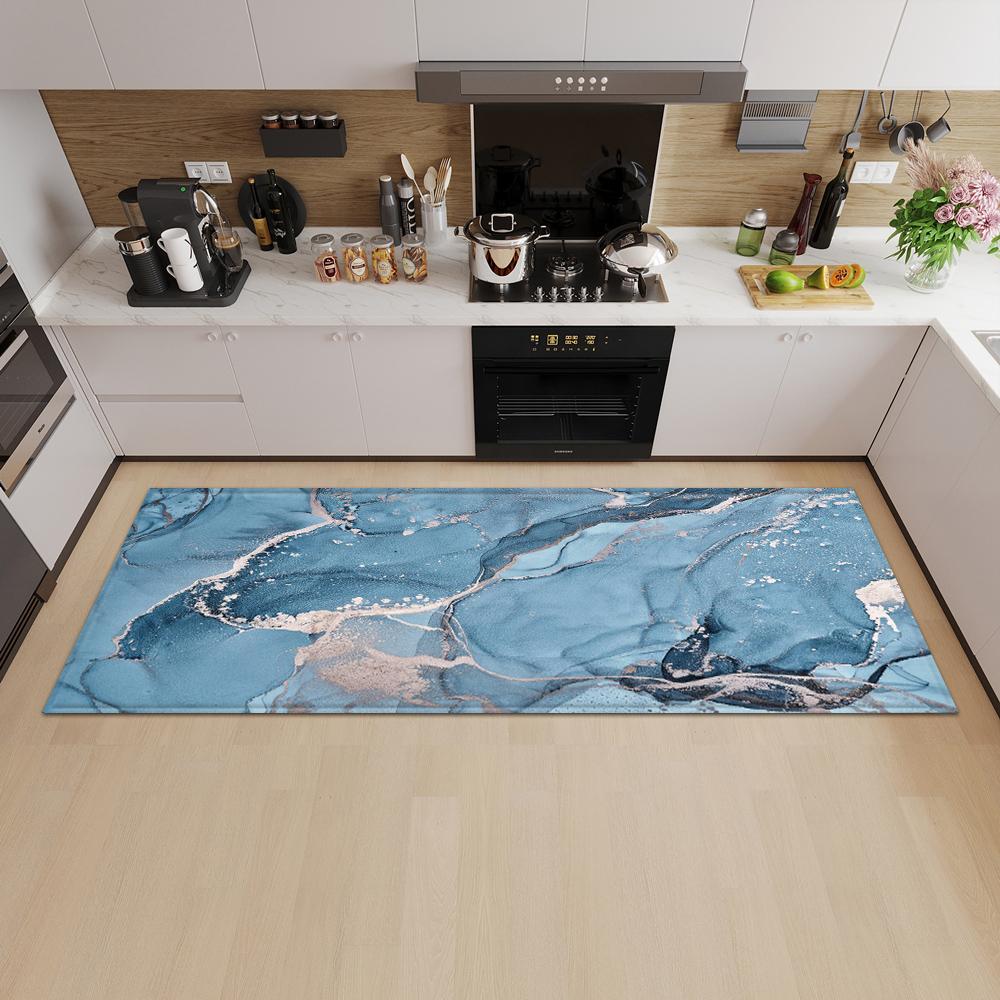 Marble Kitchen Mat Porch Door Mat Bathroom Door Floor Carpet Bedroom Corridor Non-slip Mat