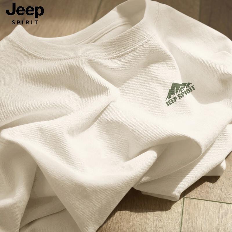 

JEEP SPIRIT Men s 2026 Loose Fit Breathable Cotton T-Shirt XL