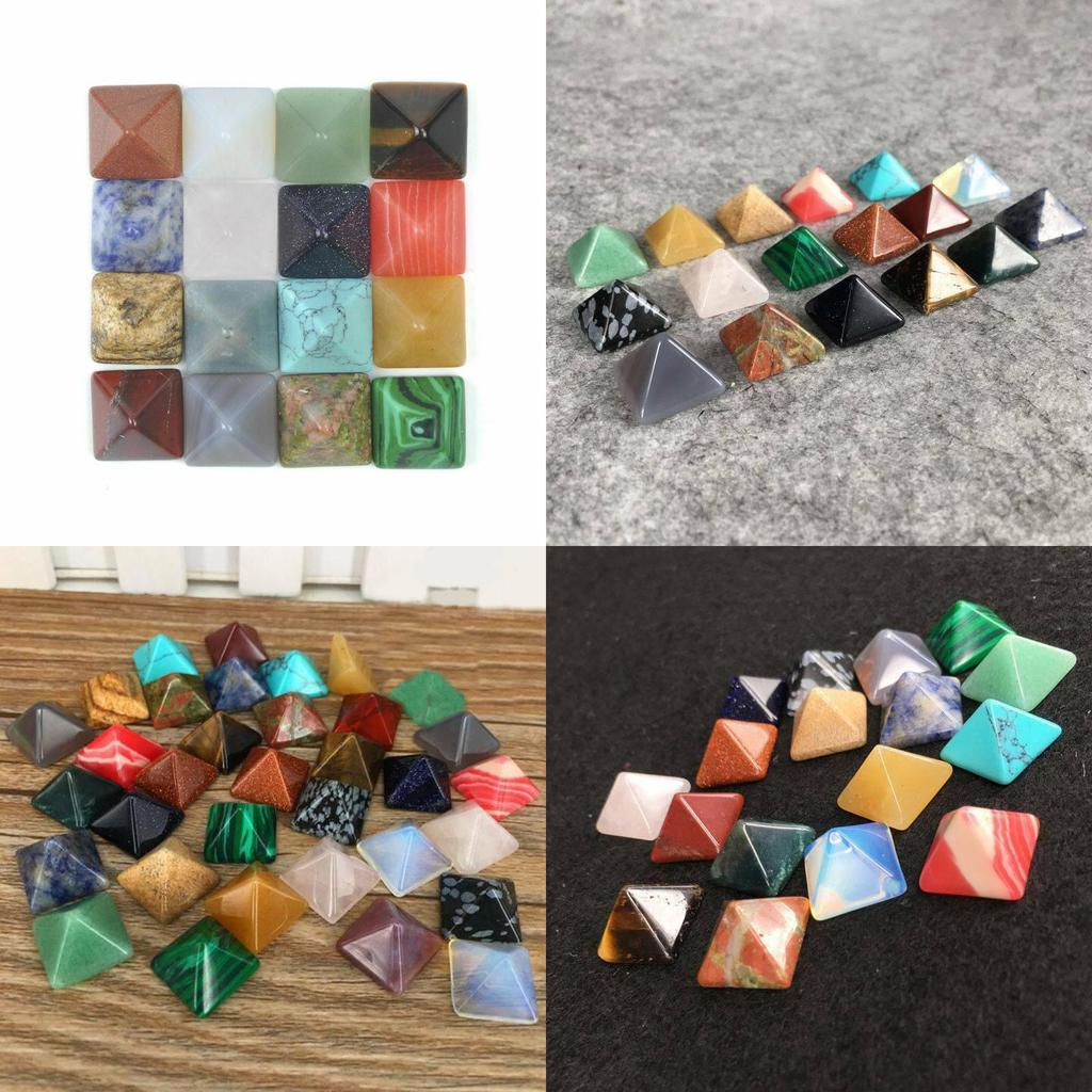 Crystal Healing Chakra Pyramid Stone Set Featuring Unique Natural Quartz Crystals For Spiritual Growth