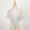 Elegant Lace Shoulder Wrap Triangular Scarf With Tassels And Flower Pattern For Women Great For Weddings And Travel