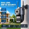 Aplicație V380 PRO Cameră 4G cu Lentilă Dublă HD 8MP Cameră de Exterior IP66 Impermeabilă Discuție Bidirecțională Viziune Nocturnă Color Urmărire Mobilă CCTV