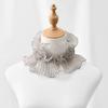 Spring and Summer New Lace Scarf Women's Multifunctional Versatile Shirt Collar Fashionable Decoration Lace Ruffle Edge Neck Cov