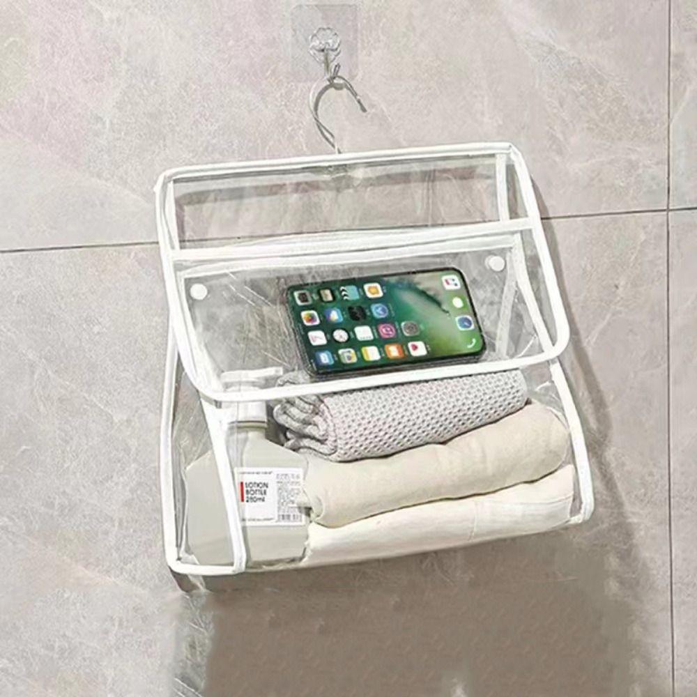 PVC Wall Hanging Bag Waterproof Shower Accessories High Quality Toiletries Organizer  for Bathroom