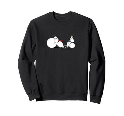 Mumin & Schnorkfräulein Schneemann Bauen Sweatshirt