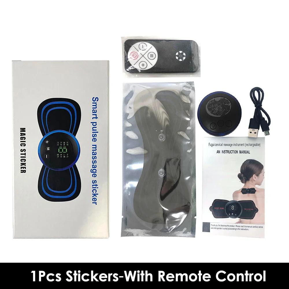 EMS Neck Massager Mini Cervical Back Muscle Pain Relief Patch Massageador Stimulator Mat Portable Leg Body Health Care Tool