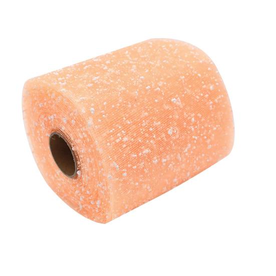 Glitter Tulle Fabric Roll 6 Inch 15 Yards Sparkling Spool Ribbon Sequin Netting for DIY Tutu Skirt Table Runner Wedding Stage Backdrop Gift Wrapping