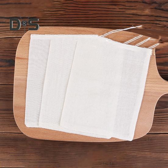 20 Stück Gewürzbeutel mit Kordelzug, Musselinbeutel aus natürlicher Baumwolle für Tee, Kräuter, Suppe, wiederverwendbarer Käsetuchbeutel zum Abseihen, leere Beutel