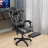 59x122cm Grey Wood Gaming Chair,Adjustable Floor Standing Swivel Task Chair for Playing Computer Games