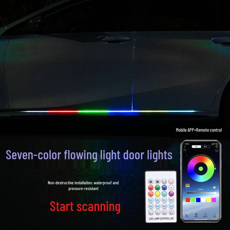 LED Ambient Side Skirt & Door Edge Light Strip with Dreamcolor & Remote Control