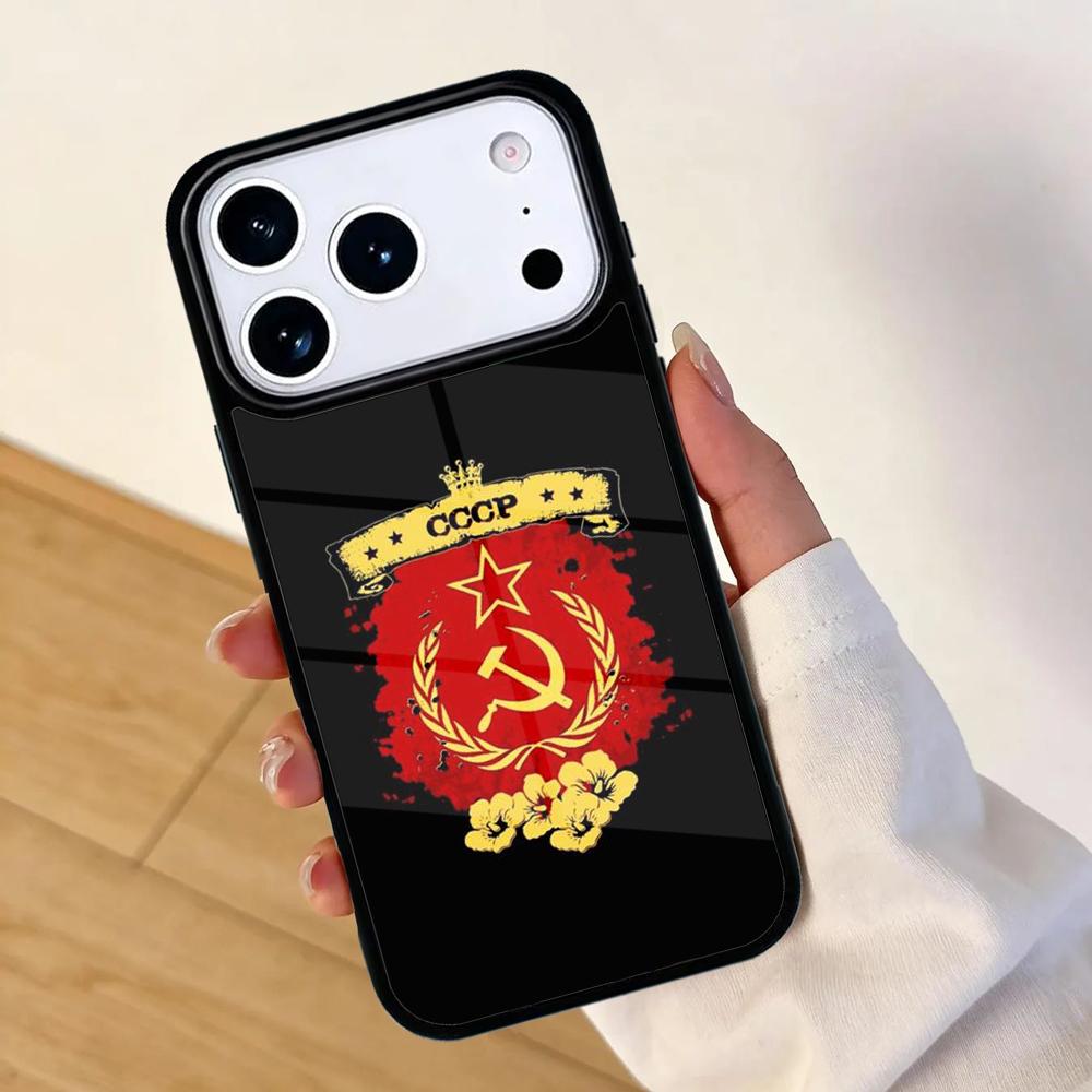 lenin Soviet Union flag SOFT Mobile Phone Case for IPhone 17 AIR 16pro Max 15 14 13 12 11 Bumper Cover