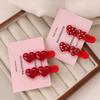 Red Heart Polka Dot Hair Clip Made Of Eco-Friendly ABS Plastic For Everyday And Holiday Use