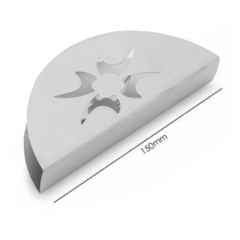 Fan Shaped Napkin Holder Stainless Steel Standing Napkin Rack Table Tissue Paper Dispenser for Home Hotel