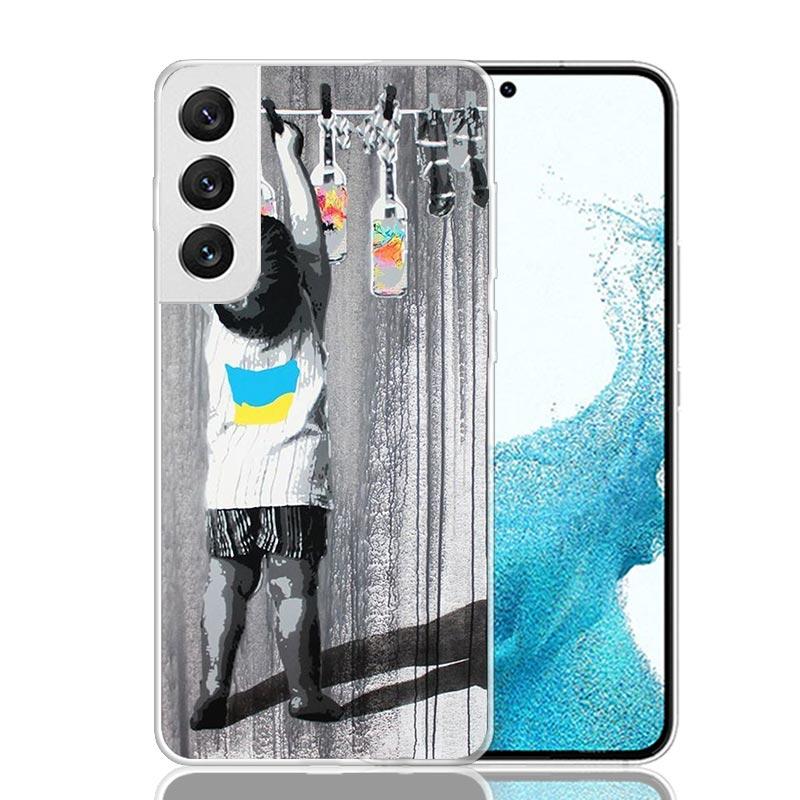 Street Art Banksy Graffiti Phone Case For Samsung Galaxy S25 Edge S24 S23 S22 S21 FE S20 Ultra S10 Plus + Art Customized Coque C
