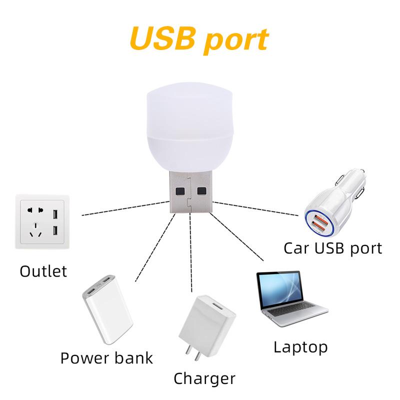 Mini USB LED Car Light Auto Interior Reading Decorative Lamp Emergency Lighting PCmobile Power Home Night Lights Car Accessories