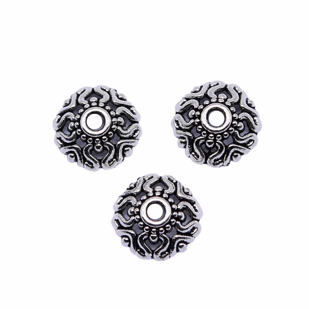 Multi Color Swirl Flower Bead Caps Spacer Beads For Jewelry Making Components